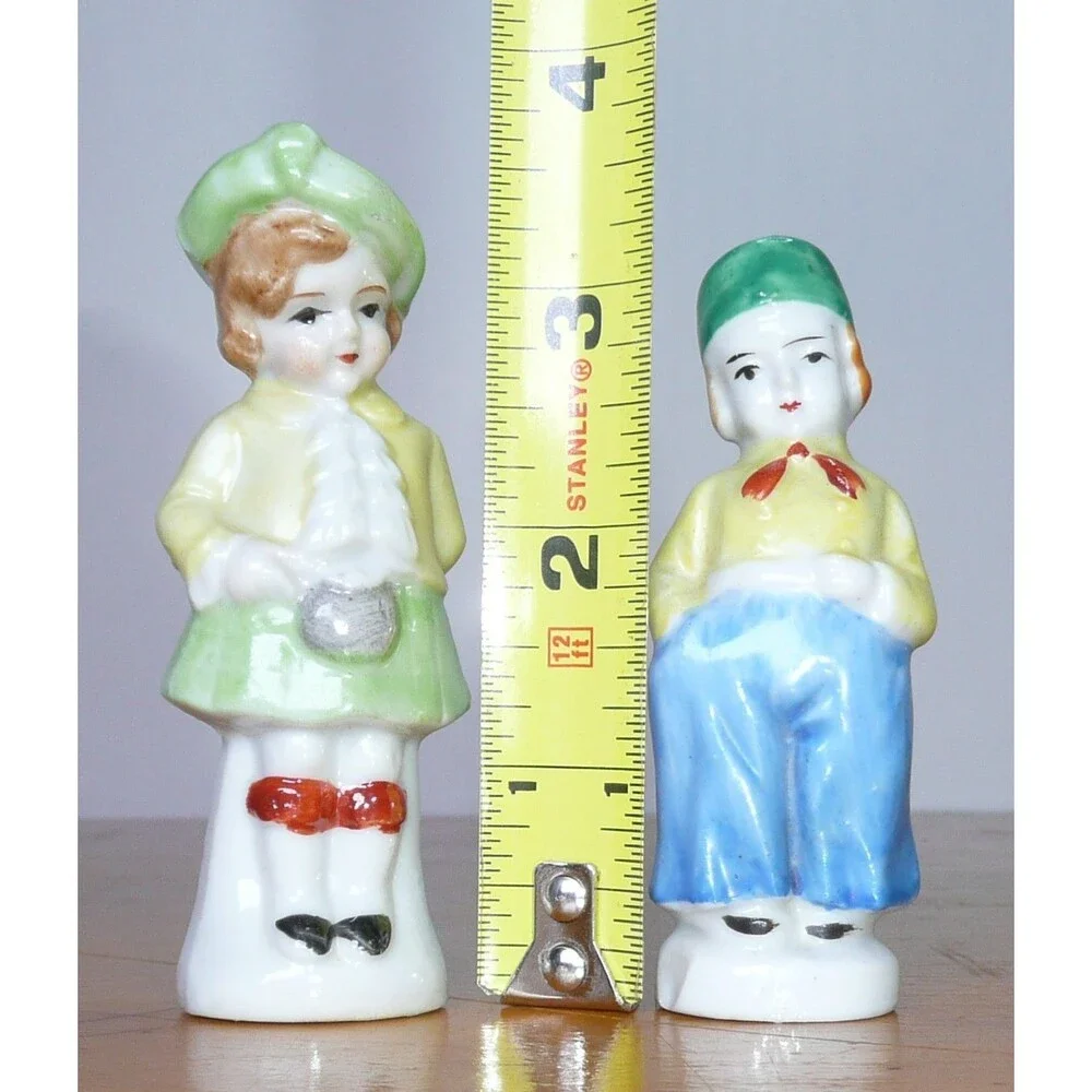 Lot 2 Porcelain Boy & Girl Figurine Occupied Japan 3.5